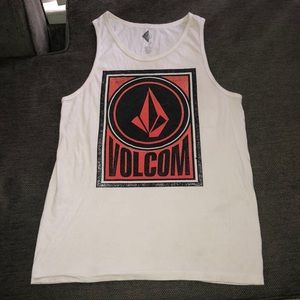 Men Volcom Sleeveless white tank